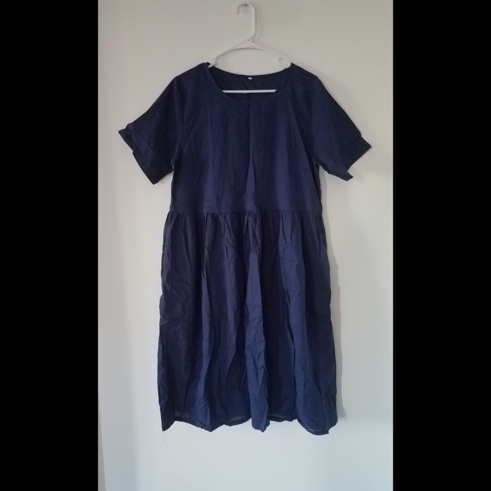 Linen midi dress